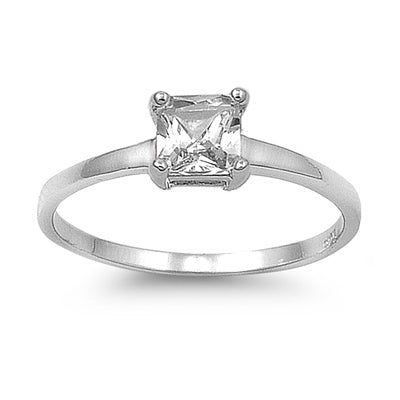 Silver CZ Ring - Solitaire