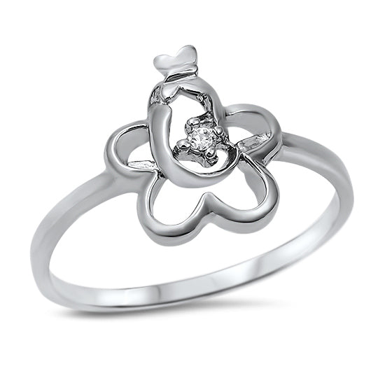 Silver CZ Ring  - Star
