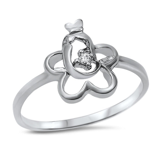 Silver CZ Ring  - Star