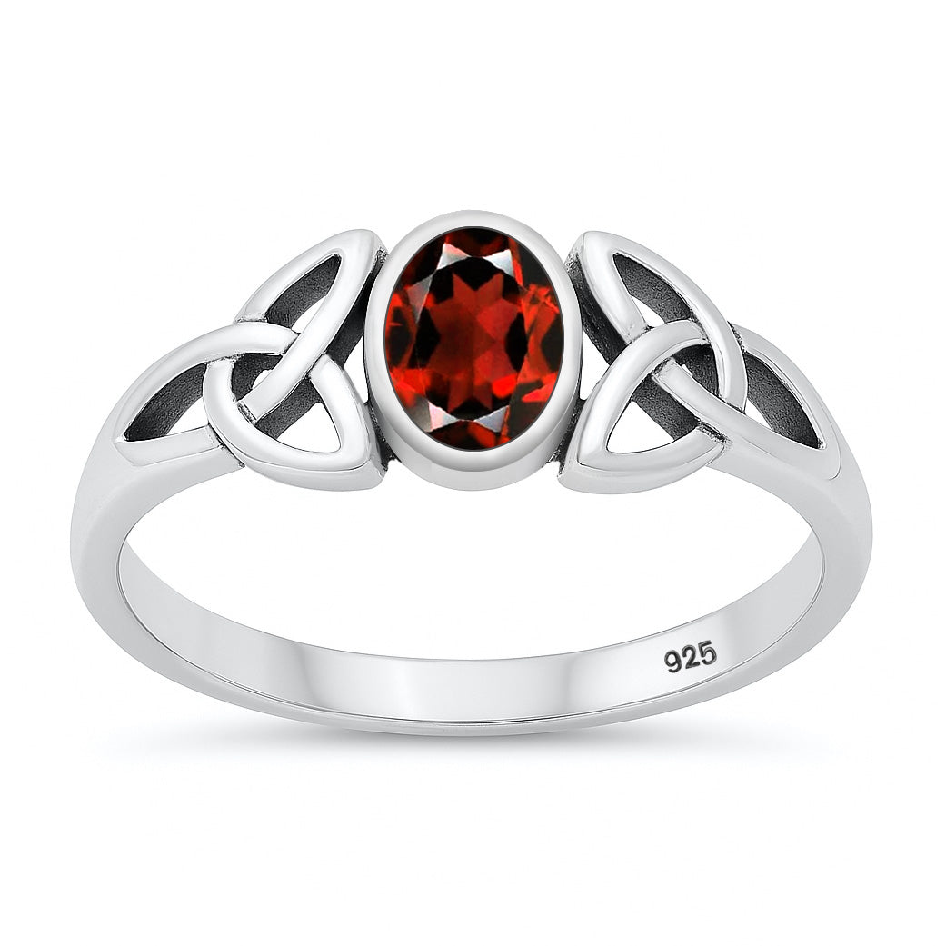 Silver CZ Ring - Celtic Design