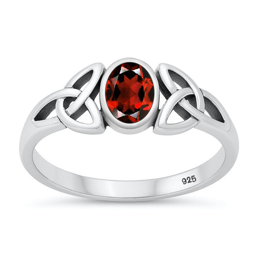 Silver CZ Ring - Celtic Design