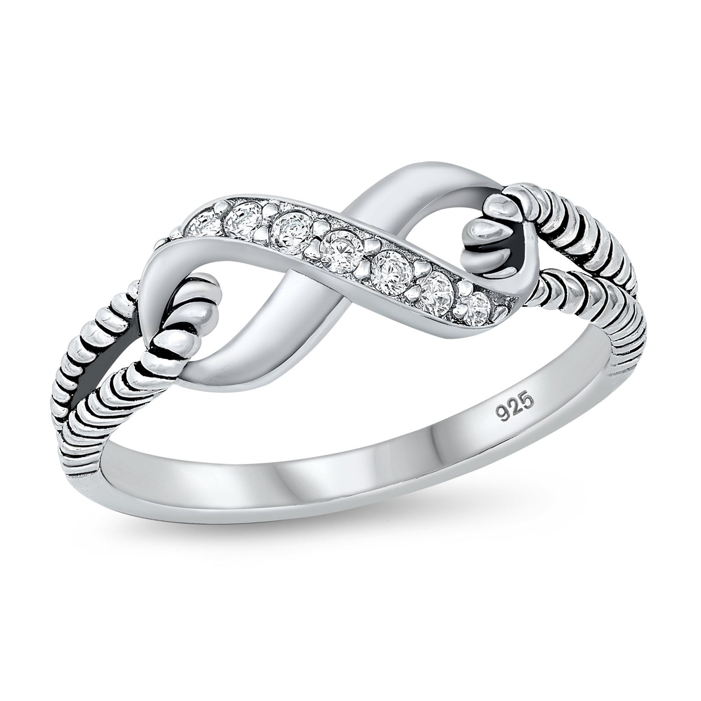 Silver CZ Ring - Infinity