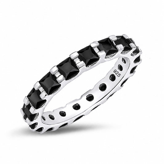 Silver CZ Eternity Ring