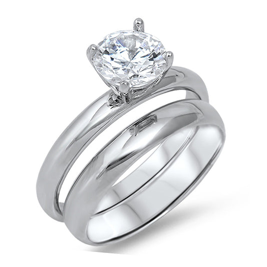 Silver Wedding Ring Sets