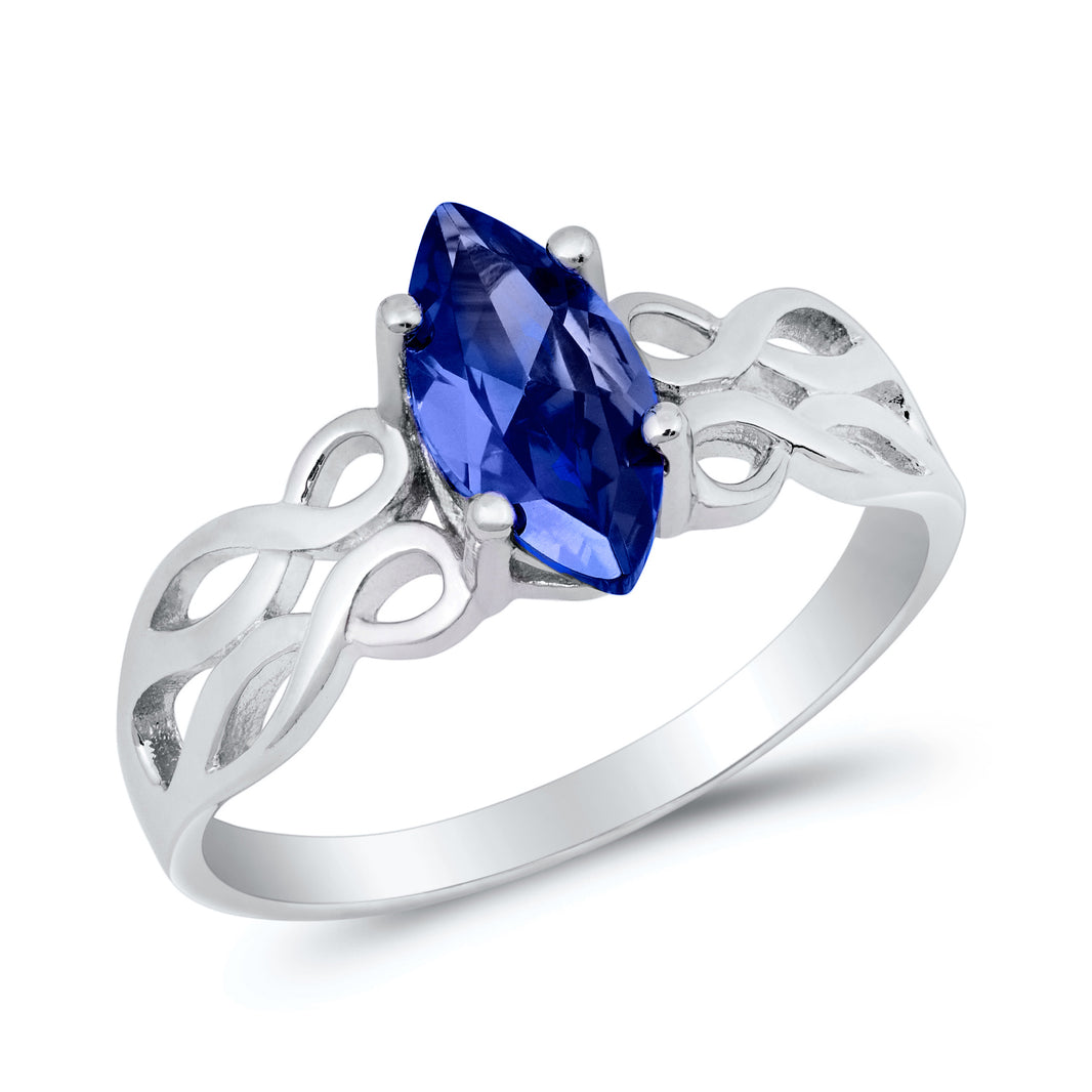 Silver CZ Ring - Celtic Design