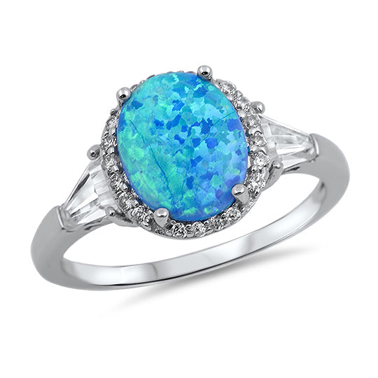 Silver Lab Opal Ring