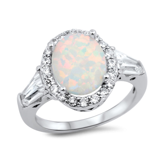 Silver Lab Opal Ring