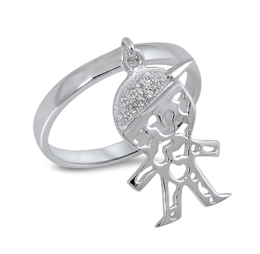 Silver CZ Ring - Boy