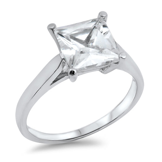 Silver CZ Ring - Solitaire