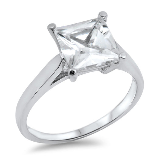 Silver CZ Ring - Solitaire