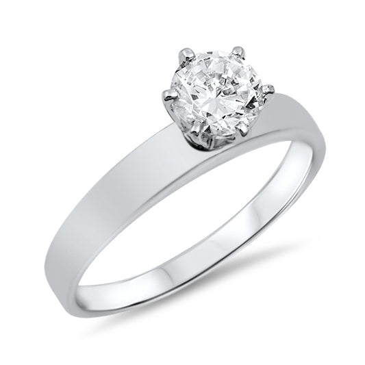 Silver CZ Ring - Solitaire