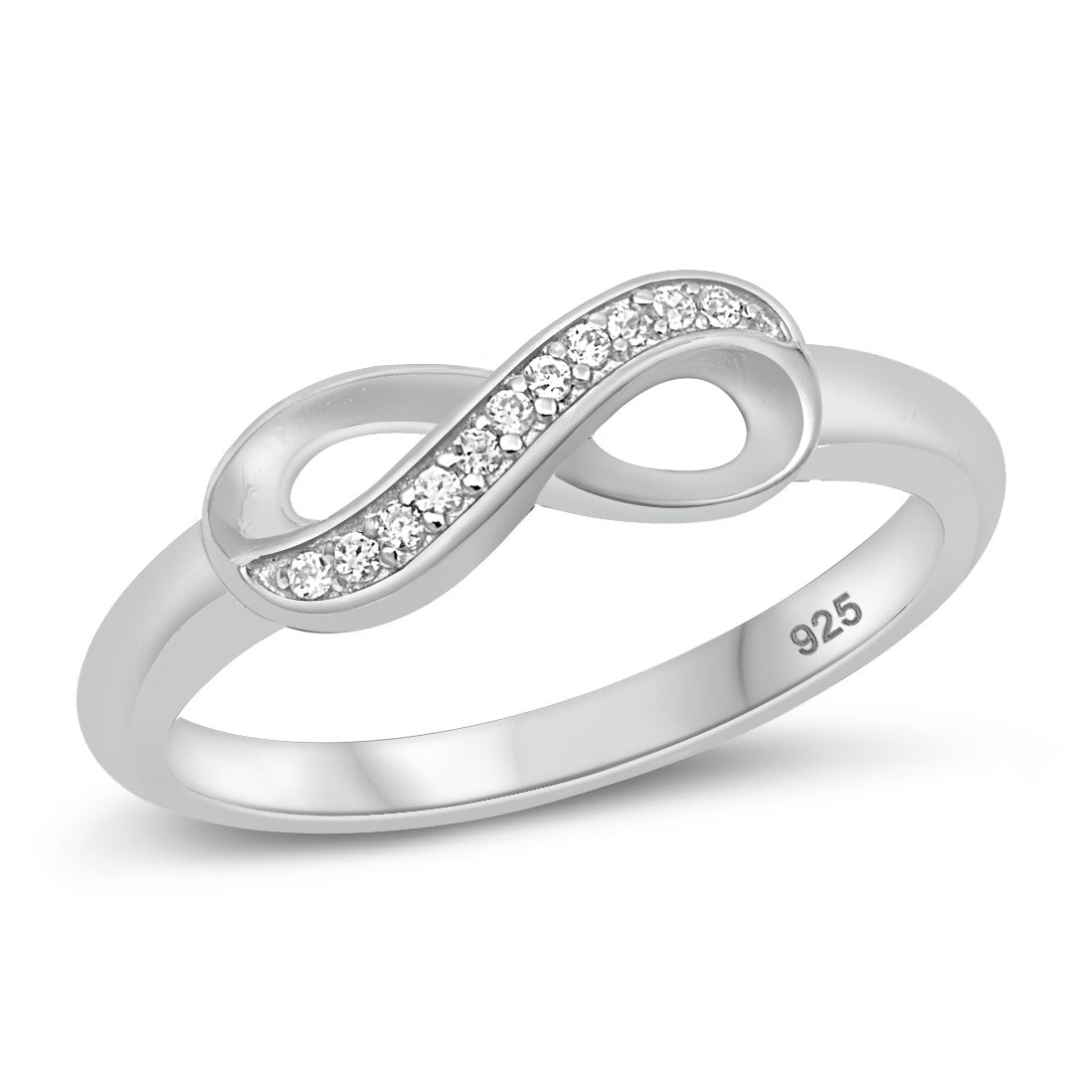 Silver CZ Ring - Infinity