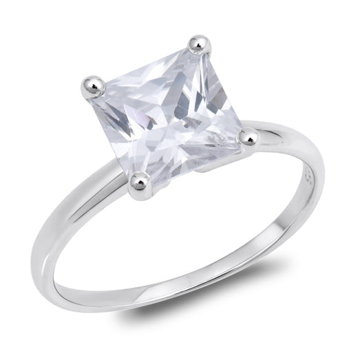 Silver CZ Ring - Solitaire
