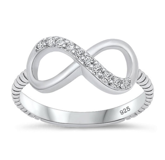 Silver CZ Ring - Infinity