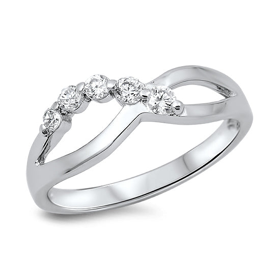 Silver CZ Ring - Journey Ring