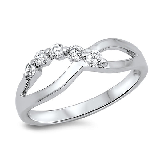 Silver CZ Ring - Journey Ring