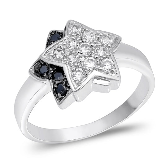Silver CZ Ring - Star