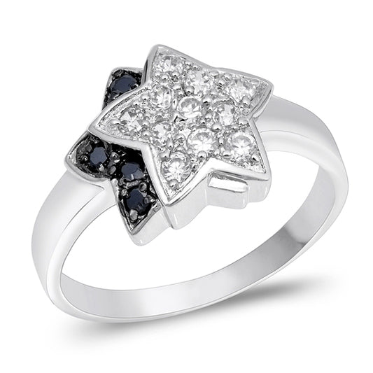 Silver CZ Ring - Star