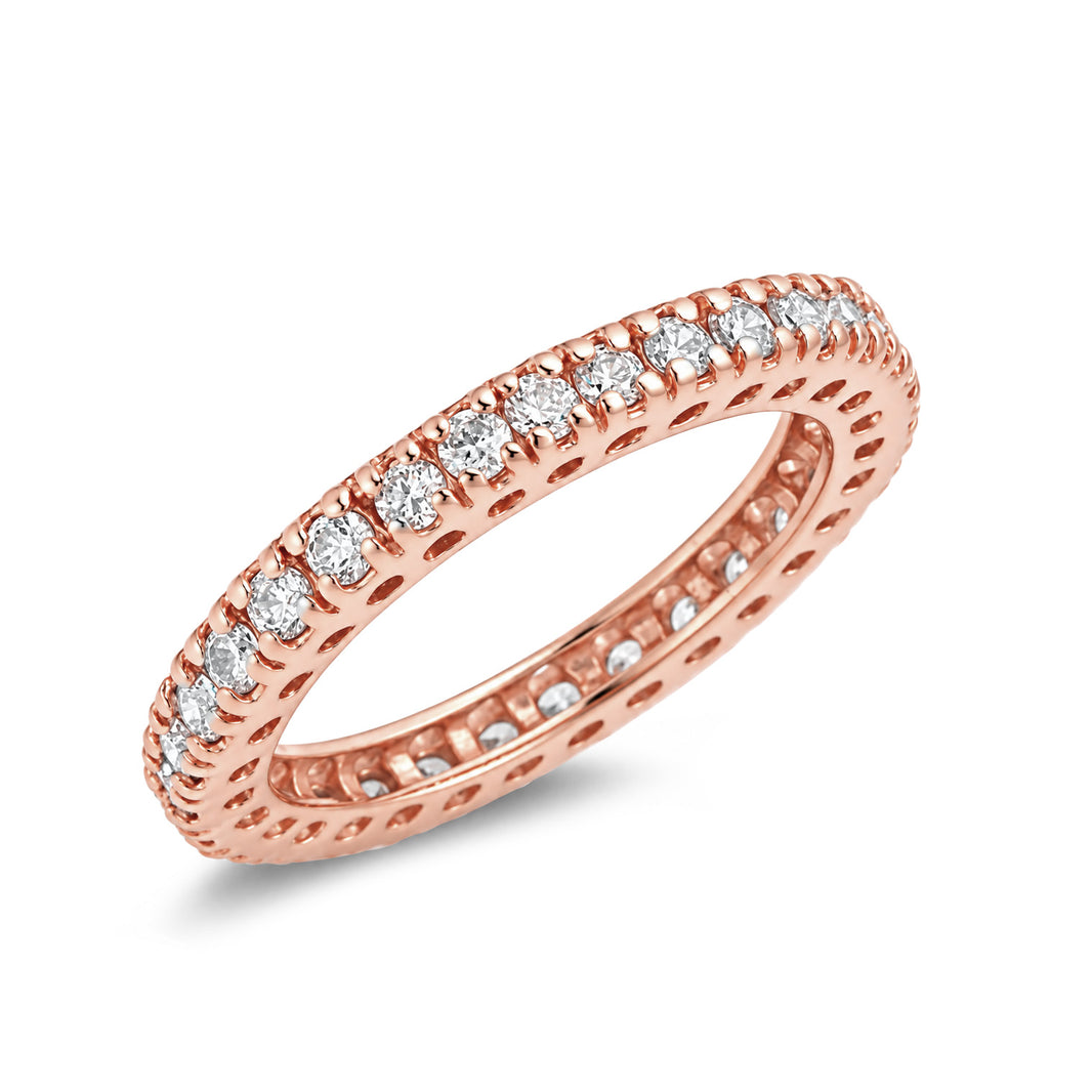 Silver Eternity CZ Ring