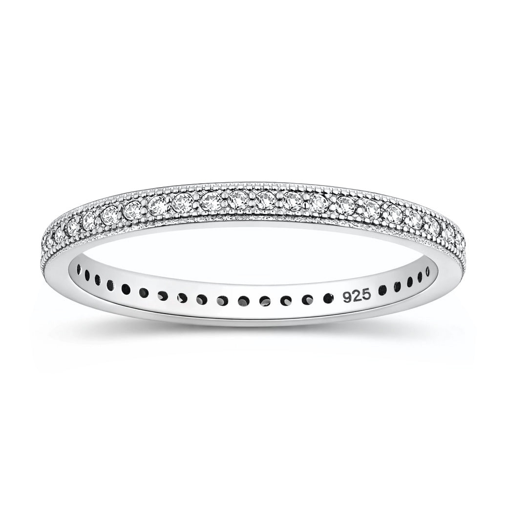 Silver Internity CZ Ring