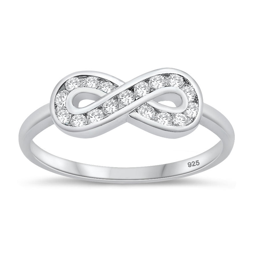 Silver CZ Ring - Infinity