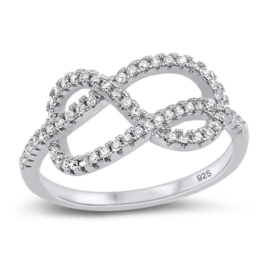 Silver Infinity Ring W/ CZ
