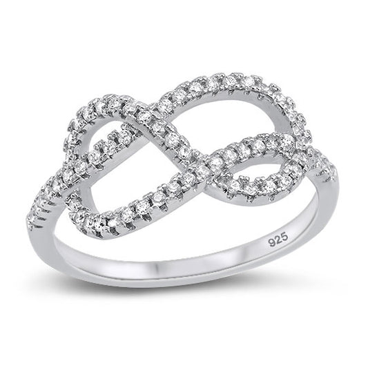 Silver Infinity Ring W/ CZ