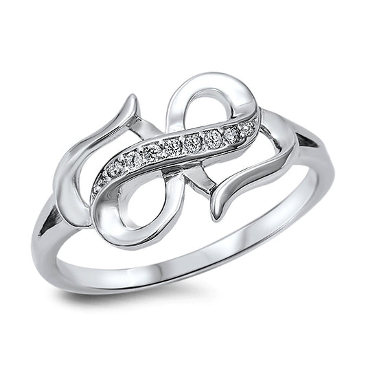 Silver Heart CZ Ring