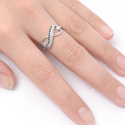 Silver Infinity Ring w/ CZ