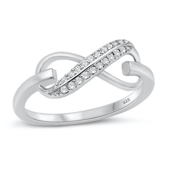 Silver CZ Infinity Ring