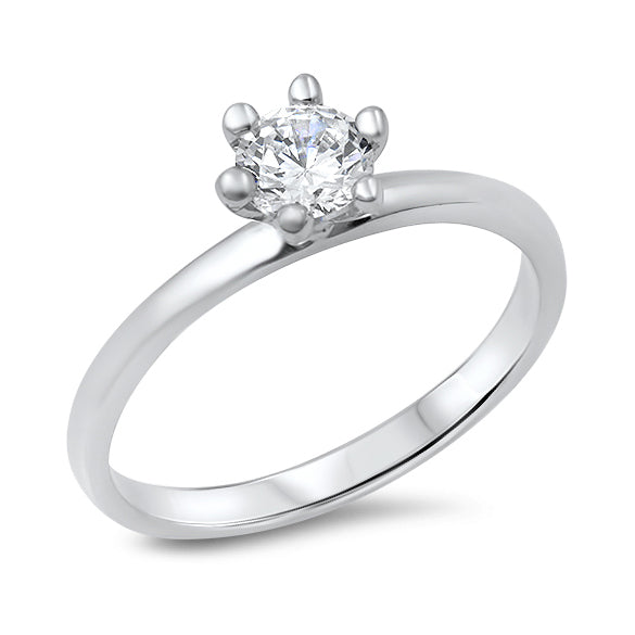 Silver CZ Ring - Solitaire