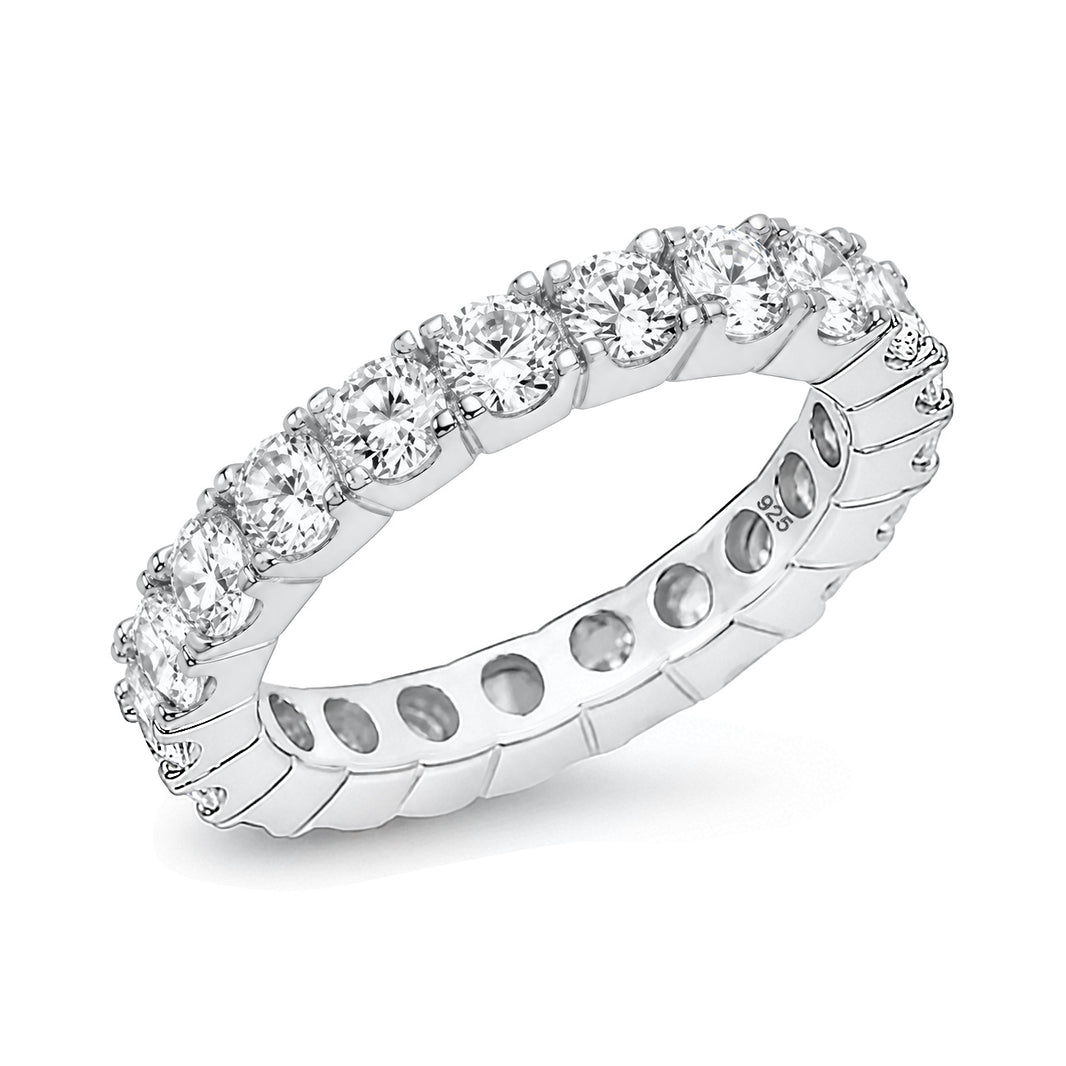 Silver Eternity CZ Ring