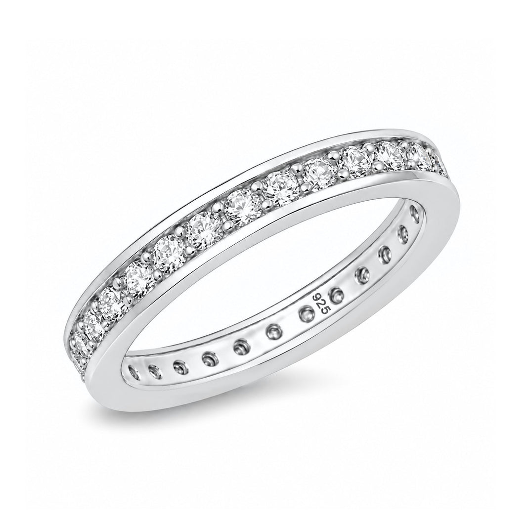Silver Eternity CZ Ring
