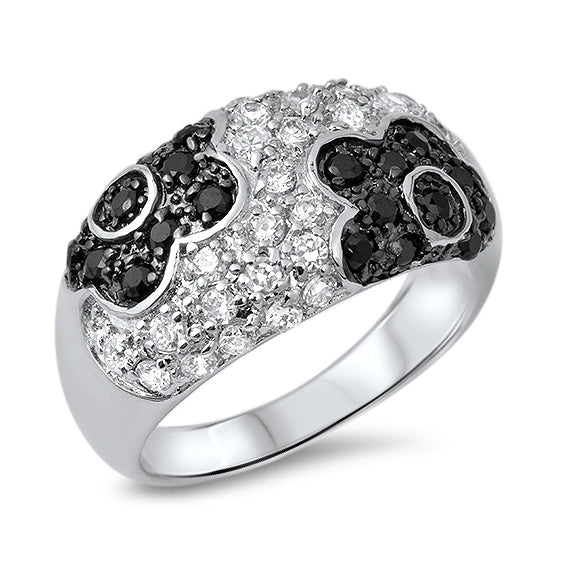 Silver CZ Ring - Flower