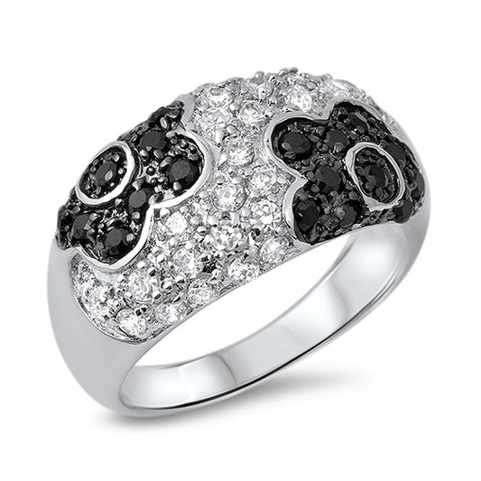 Silver CZ Ring - Flower