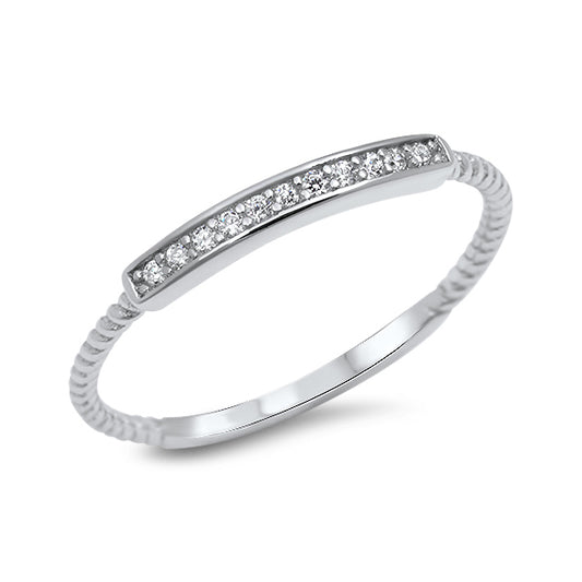 Silver Ring W/ CZ