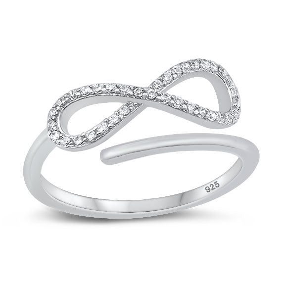 Silver CZ Ring - Infinity
