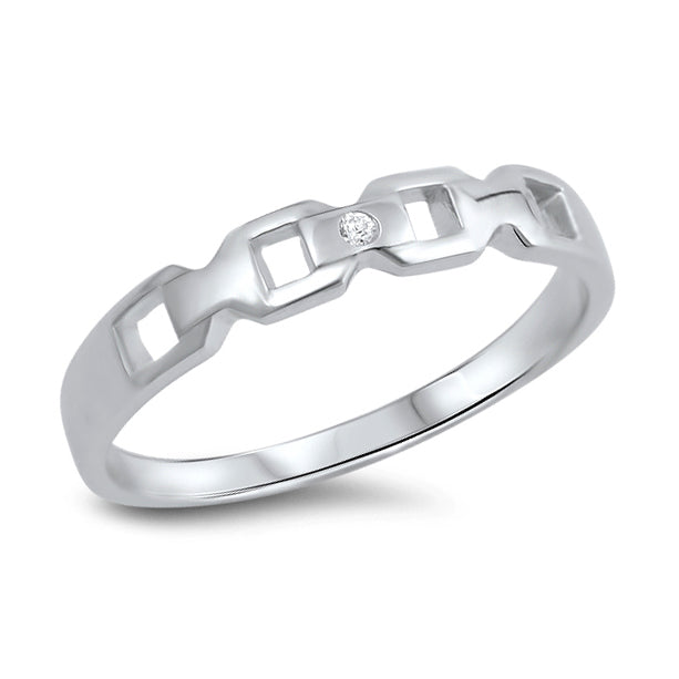 Silver Ring W/ CZ