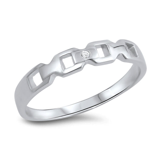 Silver Ring W/ CZ