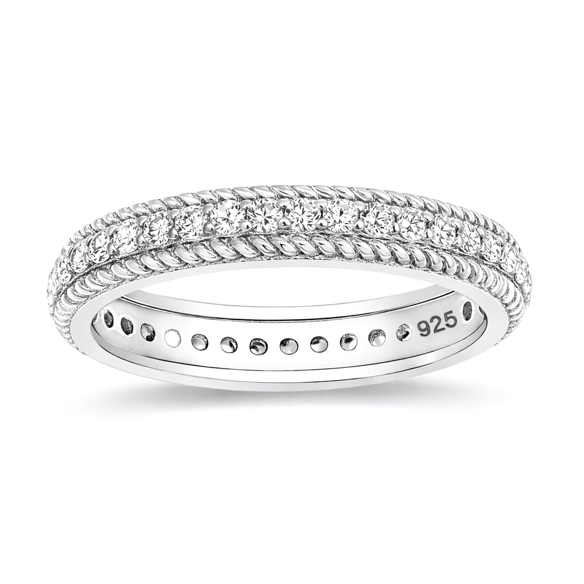 Silver Eternity CZ Ring