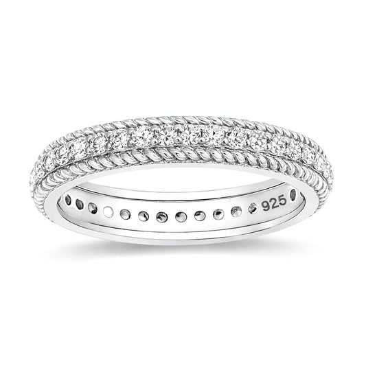 Silver Eternity CZ Ring