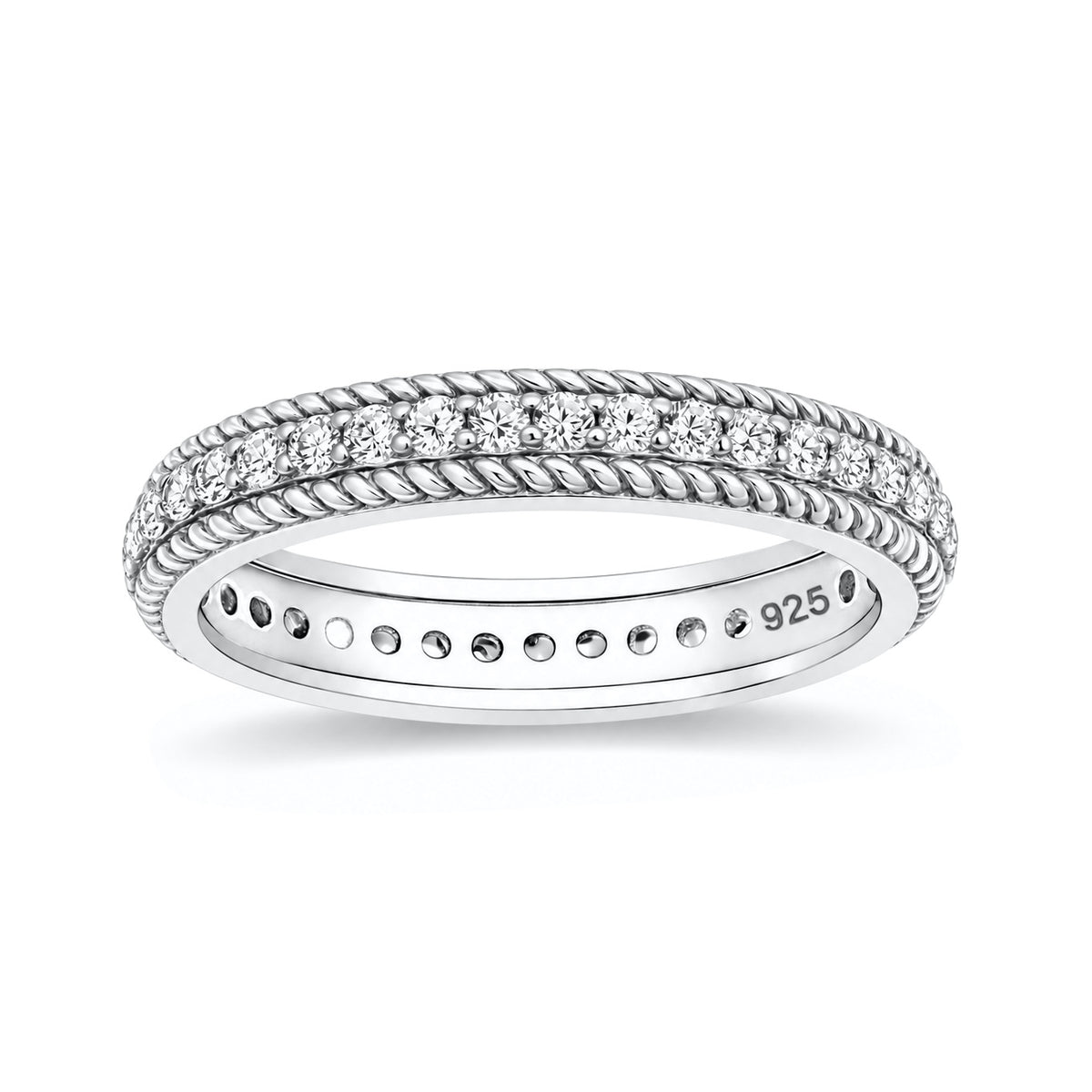 Silver Eternity CZ Ring