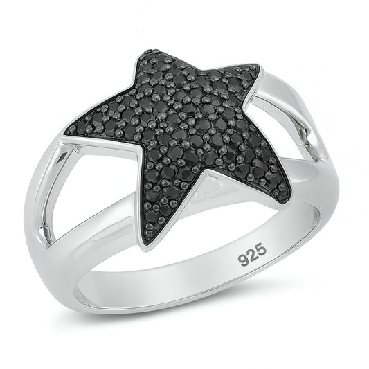 Silver CZ Ring - Star