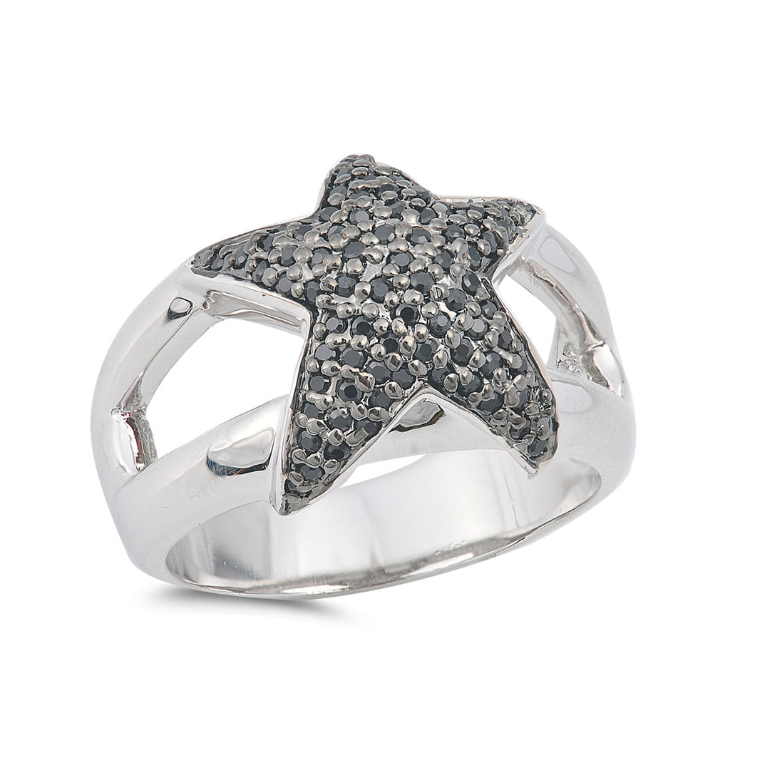 Silver CZ Ring - Star