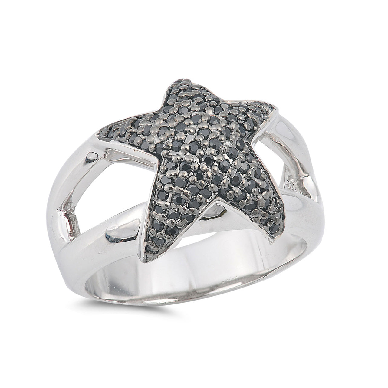 Silver CZ Ring - Star