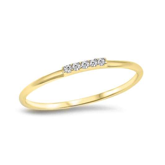 Silver Ring W/ CZ - Cross