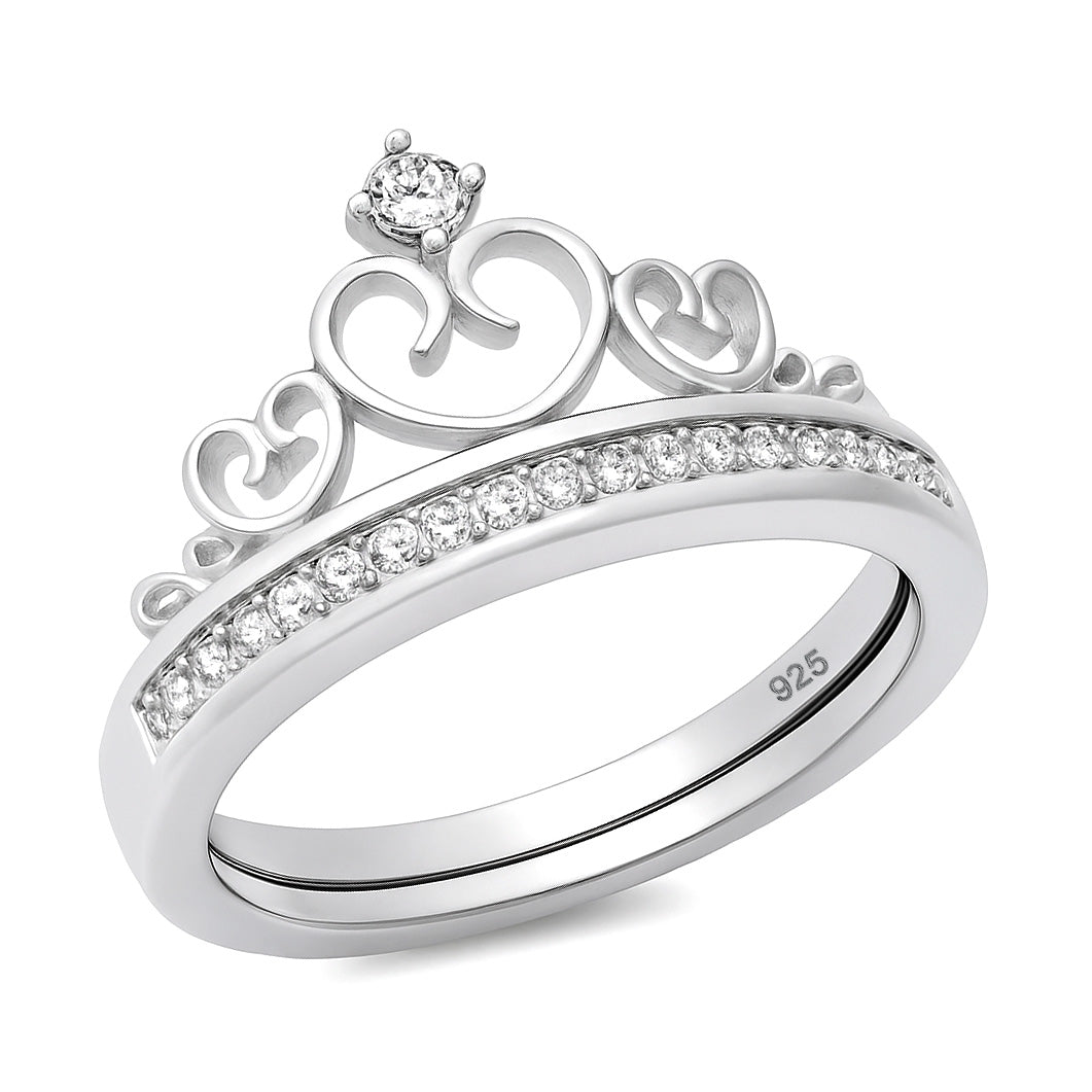 Silver CZ Ring - Tiara