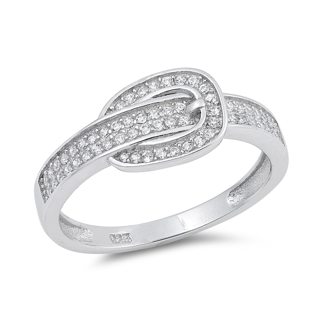 Silver CZ Ring - Belt