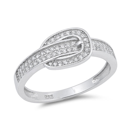 Silver CZ Ring - Belt