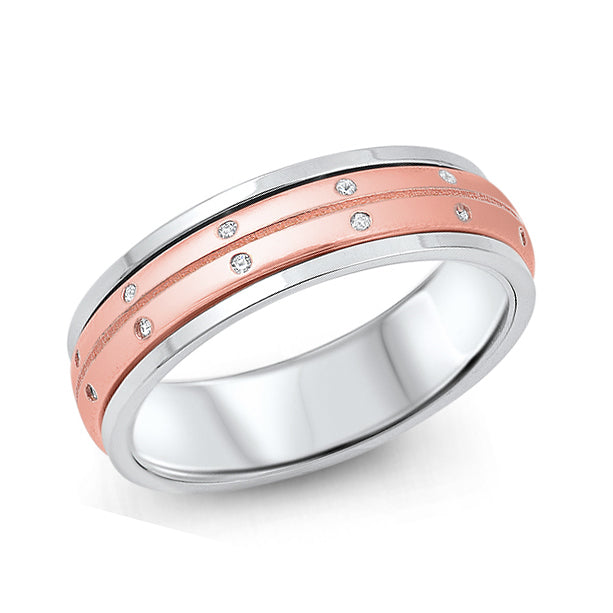 Silver Ring W/ CZ - Spinner